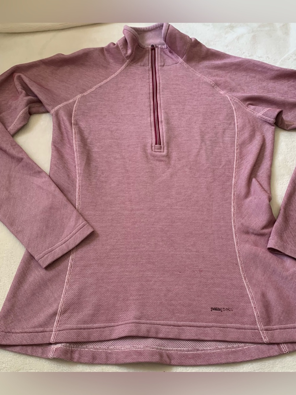 Patagonia Women's Long Sleeve Quarter-Zip Under layer Dusty Mauve Size Small